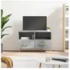 vidaXL Meuble TV Gris béton 80x36x50 cm Bois d'ingénierie