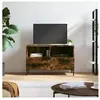 vidaXL Meuble TV Chêne fumé 80x36x50 cm Bois d'ingénierie
