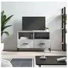 vidaXL Meuble TV Gris béton 80x36x50 cm Bois d'ingénierie