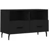 vidaXL Meuble TV Noir 80x36x50 cm Bois d'ingénierie