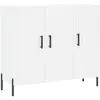 vidaXL Buffet blanc 90x34x80 cm bois d'ingénierie