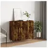 vidaXL Buffet chêne fumé 90x34x80 cm bois d'ingénierie