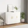 vidaXL Buffet blanc 90x34x80 cm bois d'ingénierie