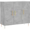 vidaXL Buffet gris béton 90x34x80 cm bois d'ingénierie