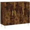 vidaXL Buffet chêne fumé 90x34x80 cm bois d'ingénierie