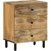 vidaXL Table de chevet 50x33x60 cm bois de manguier massif