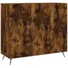 vidaXL Buffet chêne fumé 90x34x80 cm bois d'ingénierie