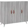 vidaXL Buffet sonoma gris 90x34x80 cm bois d'ingénierie