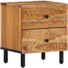 vidaXL Tables de chevet 2 pcs 40x33x46 cm Bois de manguier solide