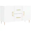 vidaXL Buffet blanc brillant 100x36x60 cm bois d'ingénierie