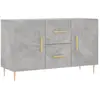 vidaXL Buffet gris béton 100x36x60 cm bois d'ingénierie