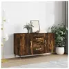 vidaXL Buffet chêne fumé 100x36x60 cm bois d'ingénierie