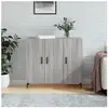 vidaXL Buffet sonoma gris 90x34x80 cm bois d'ingénierie