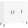vidaXL Buffet blanc 90x34x80 cm bois d'ingénierie