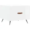 vidaXL Table basse blanc brillant 50x50x40 cm bois d'ingénierie