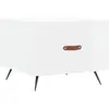 vidaXL Tables basses 2 pcs blanc brillant 50x50x40cm bois d'ingénierie