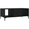 vidaXL Table basse noir 102x50x40 cm bois d'ingénierie