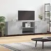 vidaXL Meuble TV gris béton 150x30x50 cm bois d'ingénierie