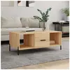 vidaXL Table basse chêne sonoma 102x50x40 cm bois d'ingénierie
