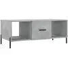 vidaXL Table basse gris béton 102x50x40 cm bois d'ingénierie