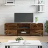 vidaXL Meuble TV chêne fumé 150x30x50 cm bois d'ingénierie