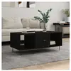vidaXL Table basse noir 102x50x40 cm bois d'ingénierie