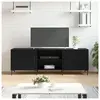 vidaXL Meuble TV noir 150x30x50 cm bois d'ingénierie