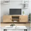 vidaXL Meuble TV chêne sonoma 150x30x50 cm bois d'ingénierie