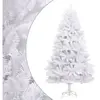 vidaXL Sapin de Noël artificiel à charnières avec support blanc 270 cm