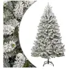 vidaXL Sapin de Noël artificiel à charnières avec neige floquée 270 cm