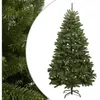 vidaXL Sapin de Noël artificiel à charnières avec support vert 240 cm