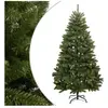 vidaXL Sapin de Noël artificiel à charnières avec support vert 300 cm
