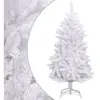 vidaXL Sapin de Noël artificiel à charnières avec support blanc 150 cm
