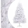 vidaXL Sapin de Noël artificiel à charnières avec support blanc 180 cm