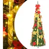 vidaXL Sapin de Noël artificiel escamotable 100 LED vert 150 cm
