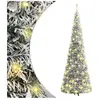 vidaXL Sapin de Noël artificiel escamotable avec neige floquée 150 LED