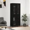 vidaXL Buffet haut Noir 69,5x34x180 cm Bois d'ingénierie
