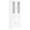 vidaXL Buffet haut Blanc 69,5x34x180 cm Bois d'ingénierie