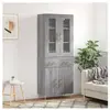 vidaXL Buffet haut Sonoma gris 69,5x34x180 cm Bois d'ingénierie