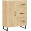 vidaXL Buffet haut Chêne sonoma 69,5x34x180 cm Bois d'ingénierie