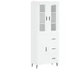 vidaXL Buffet haut Blanc 69,5x34x180 cm Bois d'ingénierie