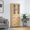 vidaXL Buffet haut Chêne sonoma 69,5x34x180 cm Bois d'ingénierie