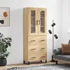 vidaXL Buffet haut Chêne sonoma 69,5x34x180 cm Bois d'ingénierie