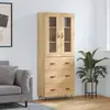 vidaXL Buffet haut Chêne sonoma 69,5x34x180 cm Bois d'ingénierie