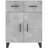 vidaXL Buffet haut Gris béton 69,5x34x180 cm Bois d'ingénierie