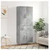 vidaXL Buffet haut Gris béton 69,5x34x180 cm Bois d'ingénierie