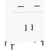 vidaXL Buffet haut Blanc 69,5x34x180 cm Bois d'ingénierie