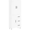 vidaXL Buffet haut Blanc 69,5x34x180 cm Bois d'ingénierie