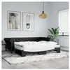 vidaXL Lit de jour avec lit gigogne noir 90x200 cm similicuir 3197723
