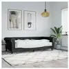 vidaXL Lit de jour avec matelas noir 90x200 cm similicuir